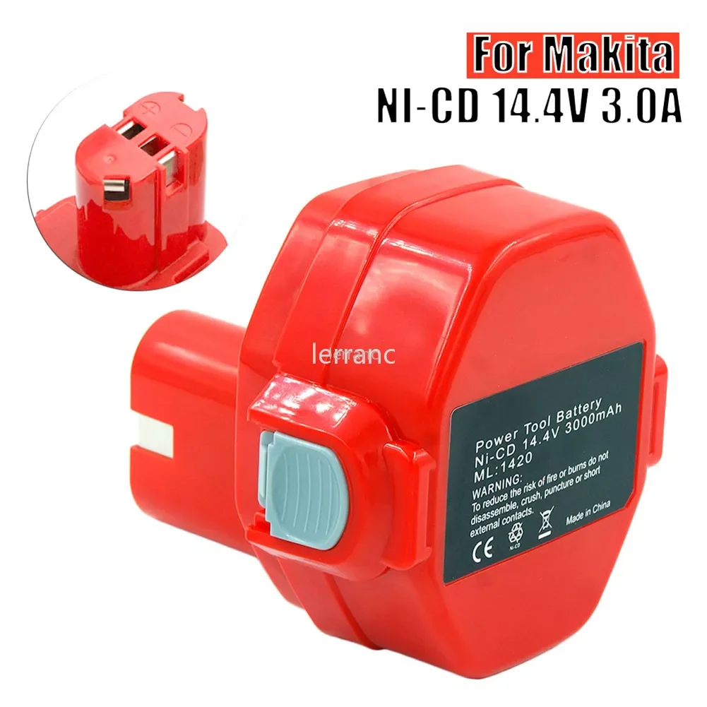 

NEW2023 PA14 NI-CD 3000mAh Replacement Battery for Makita 14.4V 1420 1422 1433 1434 1435 6337D 6237D 6281D 6280D Power Tools Bat