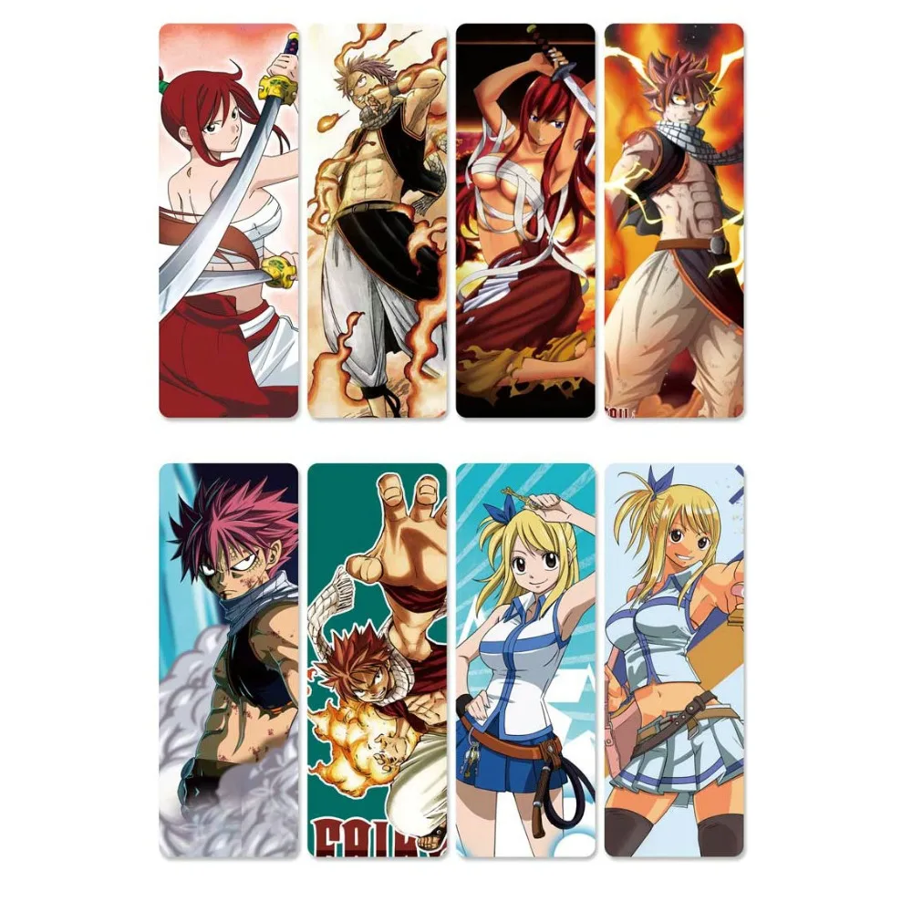 

Fairy Tail Anime Bookmarks Waterproof Transparent PVC Plastic Bookmark Beautiful Book Marks Gift