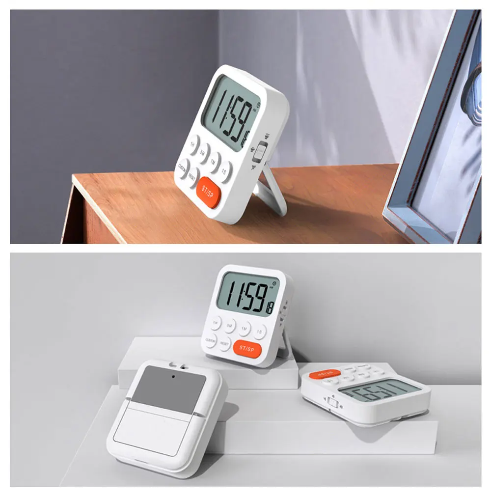 MIJIA Magnetic Digital Kitchen Timer Electronic Countdown Time Counter Alarm Clock Mechanical Timer for Cooking Study Stopwatch