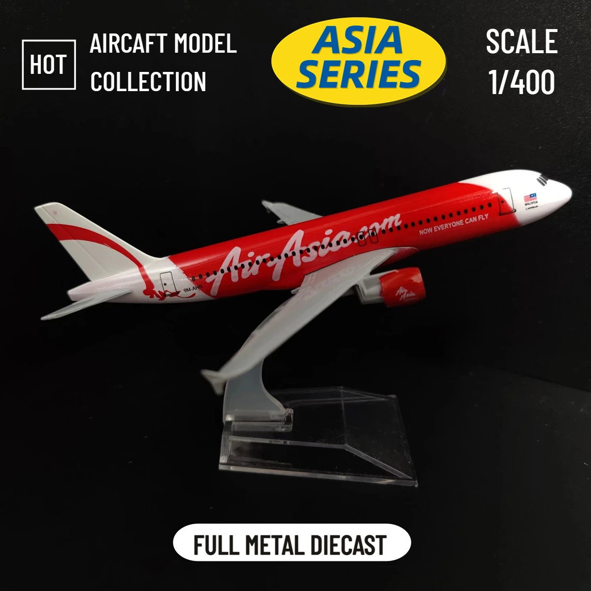 

Scale 1:400 Metal Planes Replica 15cm Air Asia Red White Airline Boeing Aircraft Model Aviation Miniature Xmas Gfit for Boy Girl