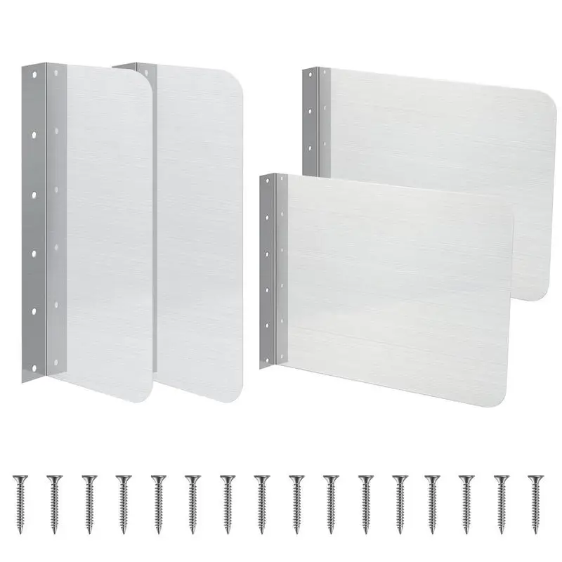 

2 Pcs Sink Splash Guard Stainless Steel Drainage Drying Pad Countertop Protection Rust Resistant Stop Oil Splatter Guards