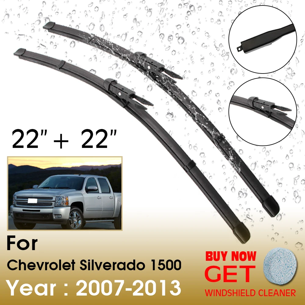 

Car Wiper For Chevrolet Silverado 1500 22"+22" 2007-2013 Front Window Washer Windscreen Windshield Wipers Blades Accessories