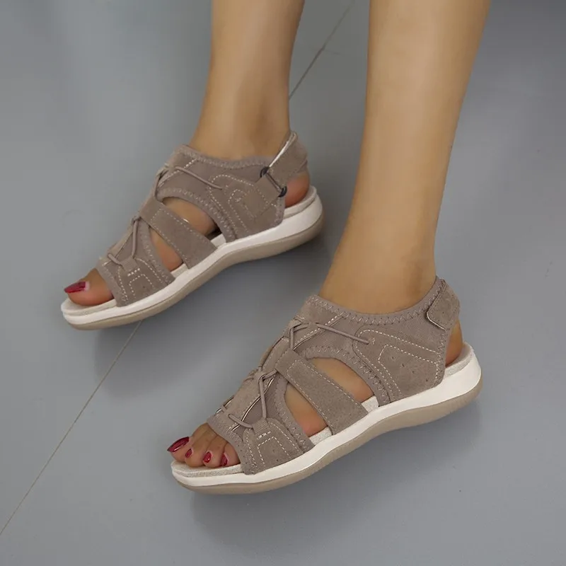 2022 New Summer Sport Sandals Women Sandals Casual Flats Open Toe Cut Out Soft Female Silppers Comfortable Beach Sandalias Mujer