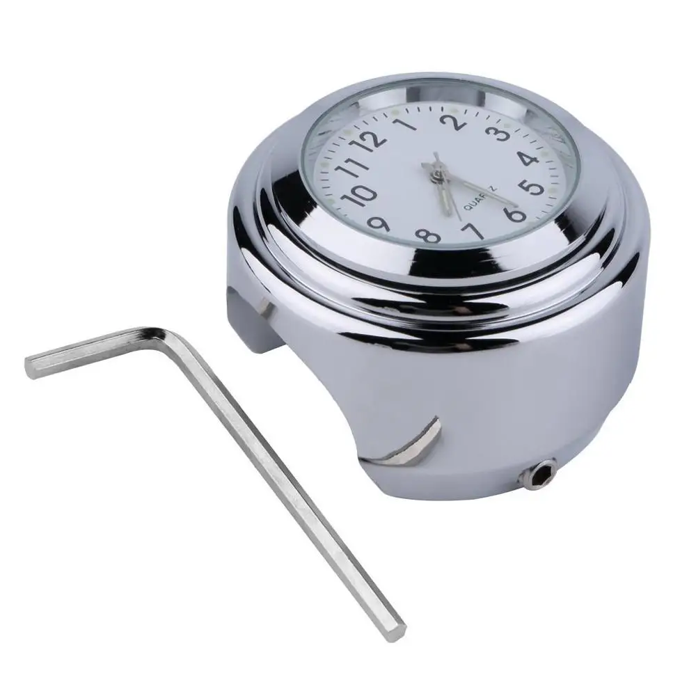 

Waterproof Motorcycle Motorbike Handlebar Mount Round Dial Clock Accessory Universal Handlebar Mount Clock
