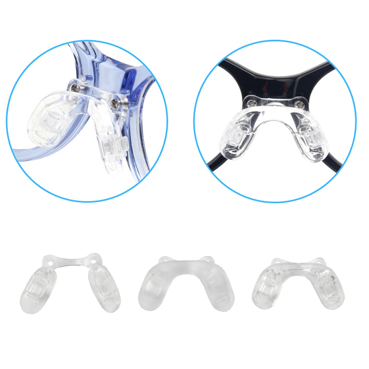 100% Совершенно новые U-образные силиконовые сочетающиеся очки мягкие носоупоры