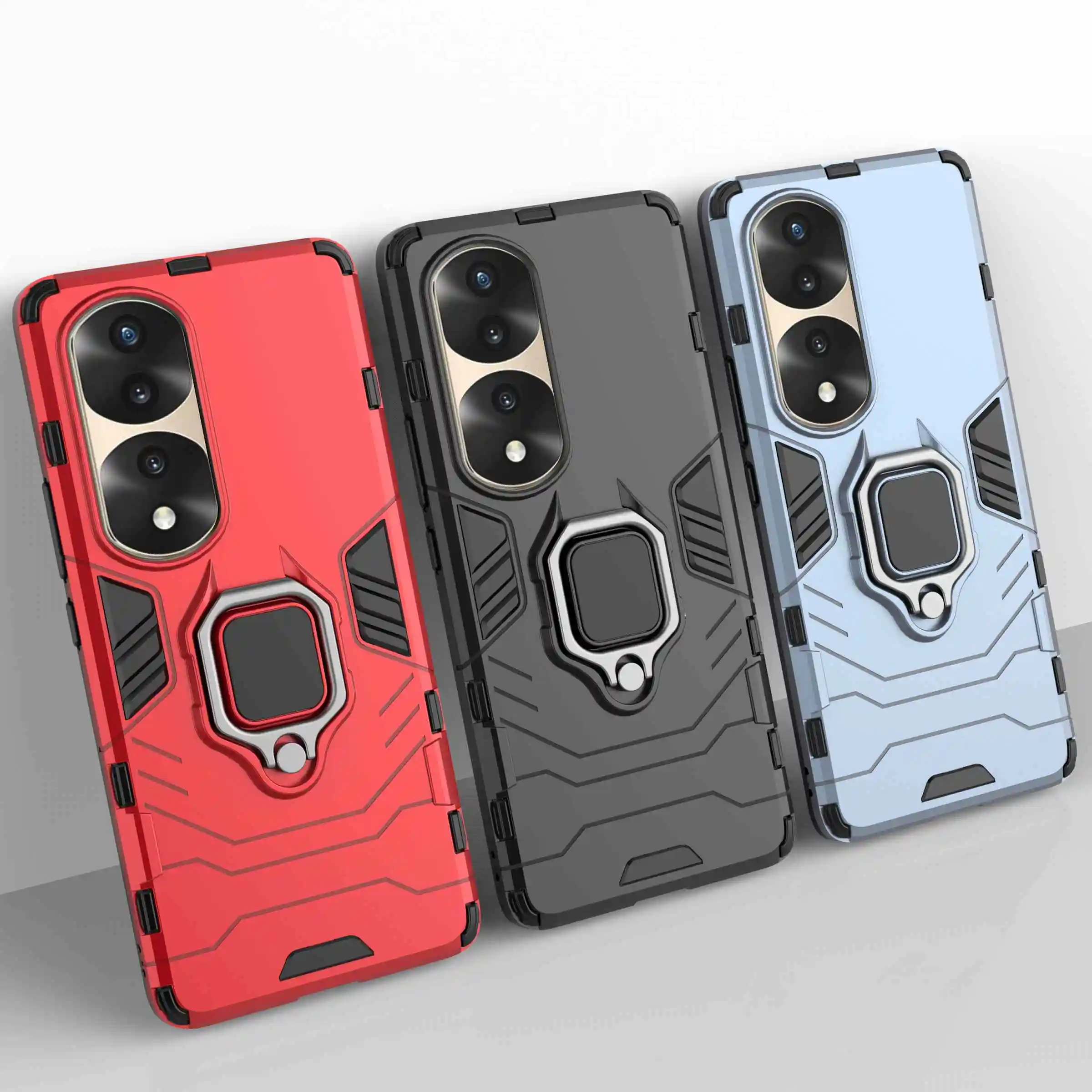 

Armor Case For Honor 70 Bracket Shockproof Finger Ring Holder Cover for Huawei Honor 70 Pro Couqe