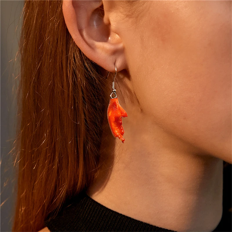 Необычные Имитационные куриные крылья куриное мясо ножки капли для ушей