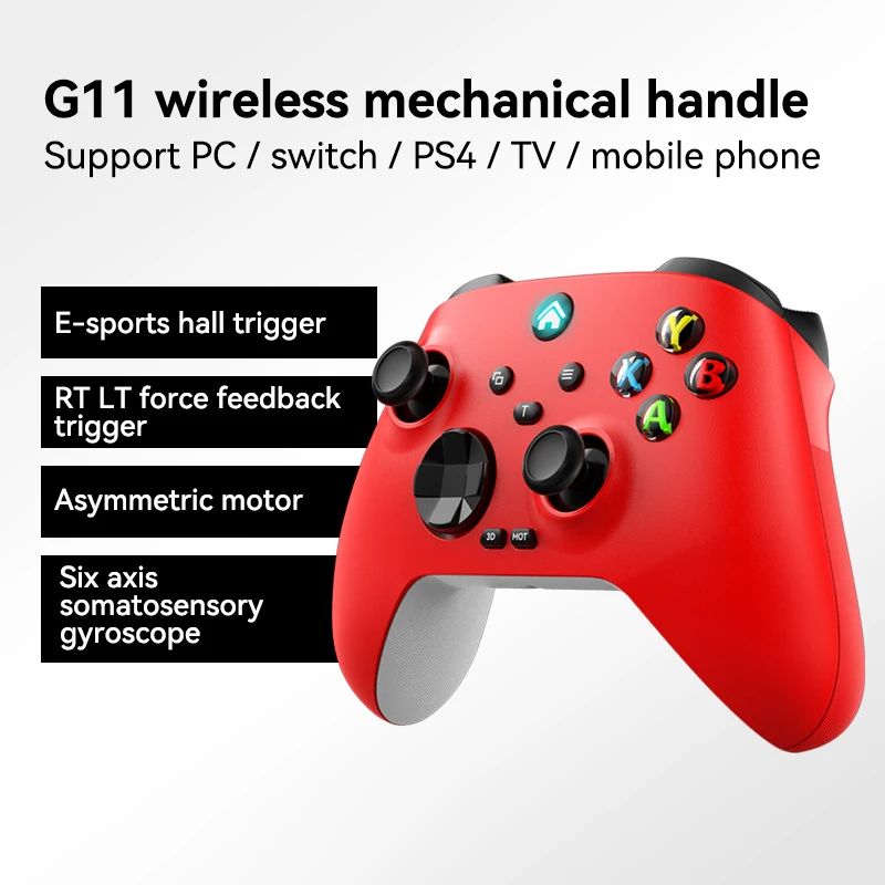 

Bt5.0 Controller Game Joysticks With 600mah Rechargeable Battery Bluetooth-compatible Gamepad With Six Axis Programmable Gaming