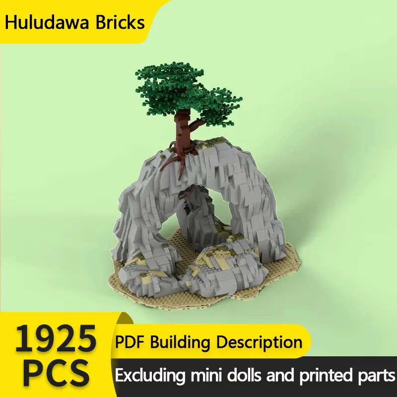 Популярный вид на улицу MOC Building Brick The Thriving Tree On Rocks Модульная технология Подарок
