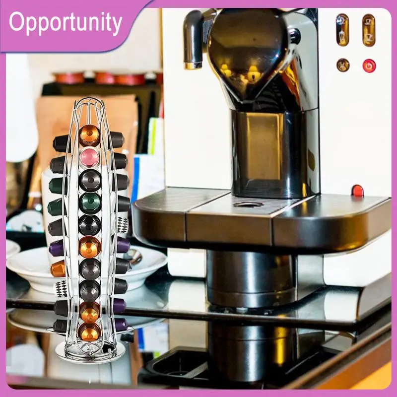 

Practical Coffee Pod Stand Iron Capsules Storage Rack High Quality Stable Coffee Capsule Dispensing Tower Stand Forcoffee Pods