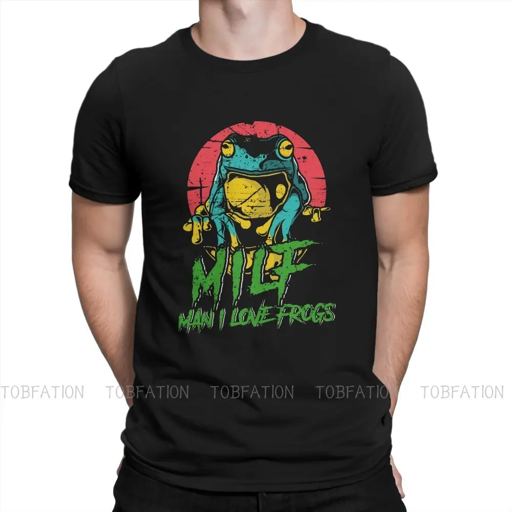 

Man I Love Cool Frogs MILF Tshirt Harajuku Punk T shirt Tops Homme Pure Cotton Fashion Short Sleeve Tops