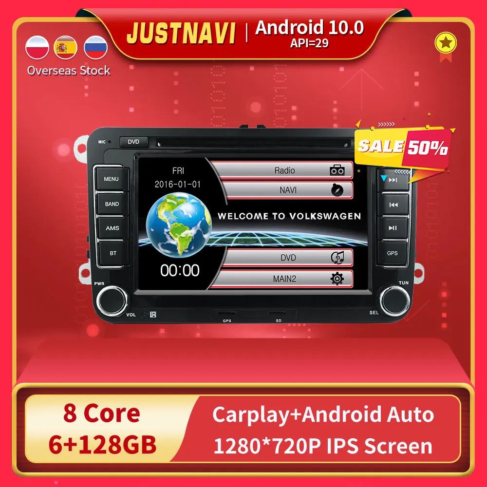 

JUSTNAVI Wince System Car Multimedia Radio For VW Volkswagen Jetta Golf 7 Polo Tiguan Passat b7 b6 SEAT Skoda BT Free Map Radio