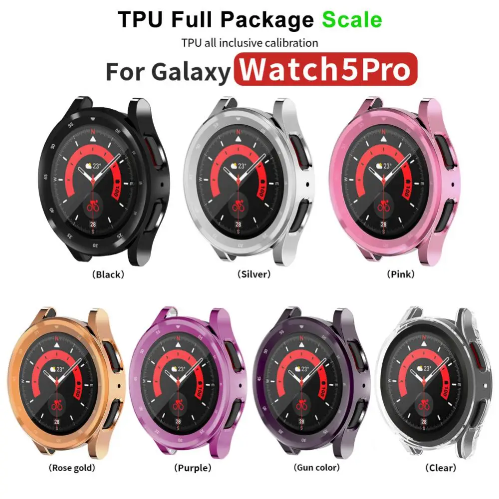 

45mm Screen Protector Dustproof Watch Case Pc Screen Saver For Samsung Galaxy Watch5 Watch Protection Shell Protective Case