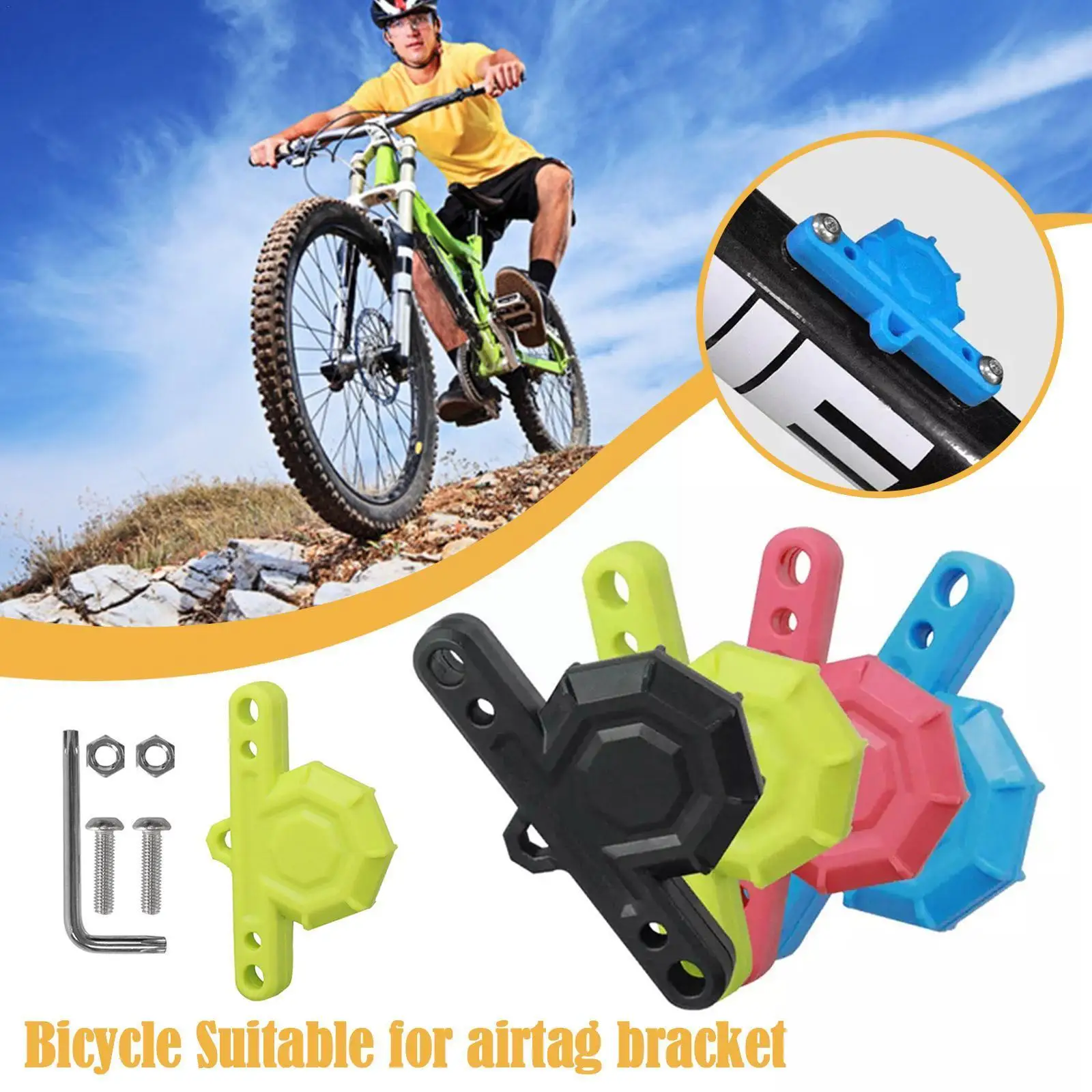 

Bike Tracker Mount For AirTag Protective Cover Mountain Bicycle Hidden Positioning Anti-lost Anti-theft Bracket Protective Y1G4