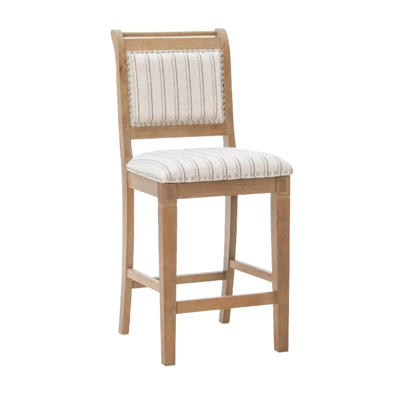 

Linon Findley 26" Counter Stool, Neutral Stripe Fabric