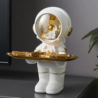astronaut model sculpture modern art storage tray home decoration accessories for living room one piece resin statue desk decor