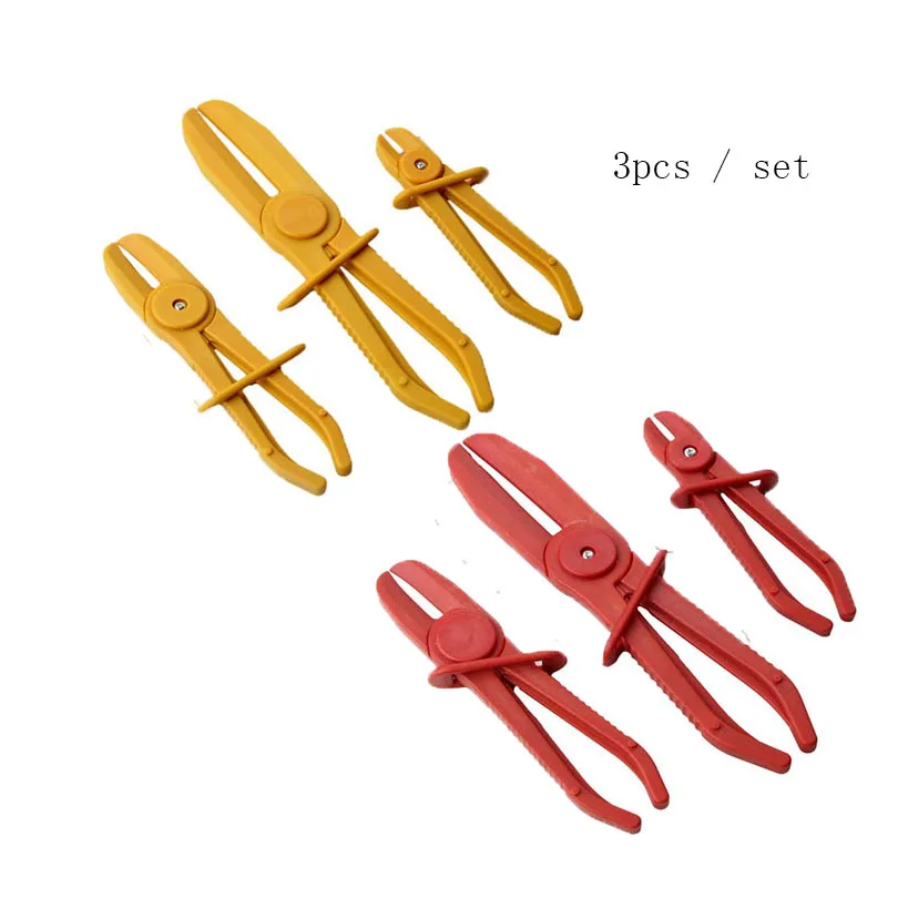

3pcs/set Plastic Hose Clip Cut off Pliers Car Repair Tool Oil Pipe Water Pipe Clamp Kit Curved Mouth Bent Woodworking Hand Tool