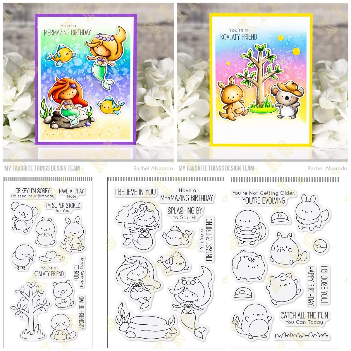 Fintastic Friends металлические Вырубные штампы для киви прозрачные Оформление тиснение