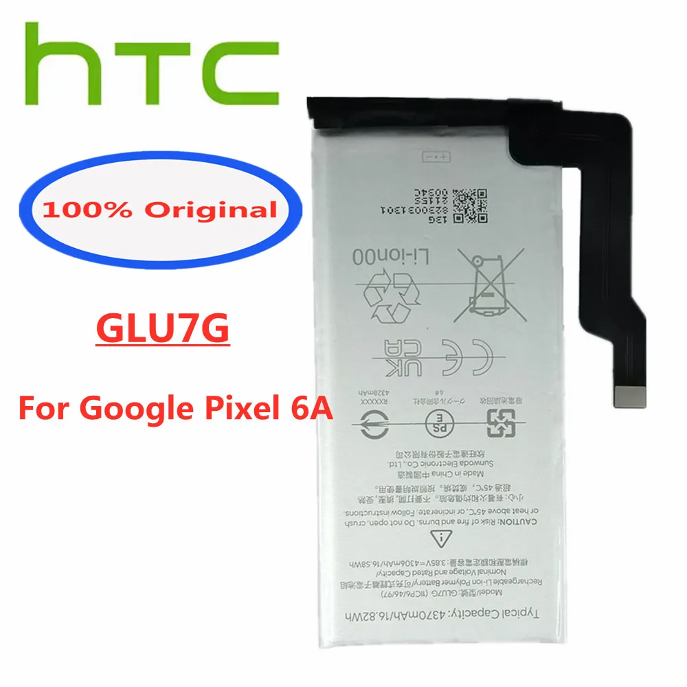 

Новый запасной аккумулятор 4370 мАч GLU7G для HTC Google Pixel 6A 6 A, умный аккумулятор, Подлинная аккумуляторная батарея