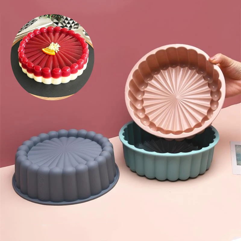 

Charlotte Cake Pan Round Silicone Cakes Pan Sponge Flan Mold Strawberry Shortcake Baking Pan Silicone Molds