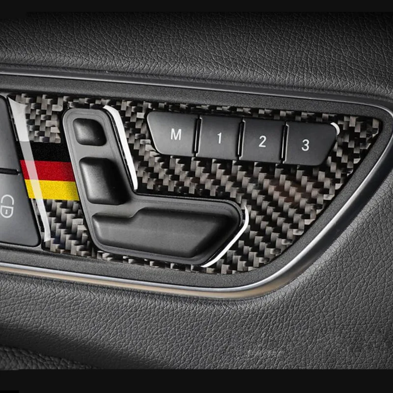 

Carbon Fiber Car Door Buttons Seat Adjustment Panel Cover Trim 2pcs For Mercedes Benz GLA X156 CLA C117 A B Class 2011-2018
