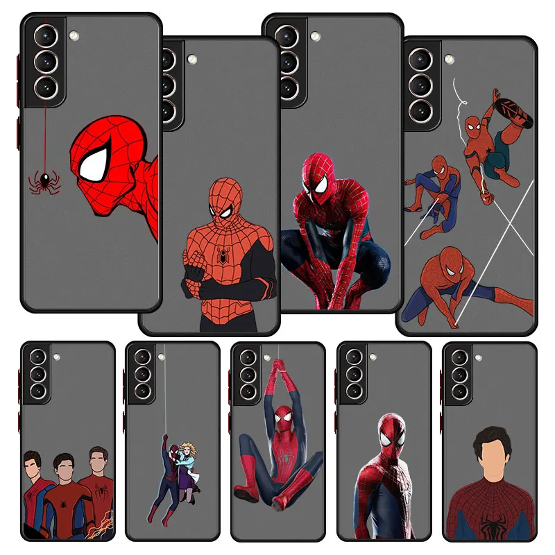 

Marvel Spiderman Three generations Matte Case For Samsung Galaxy S22 S21 S20 Ultra FE S10 S9 S8 Plus S10e Note 20Ultra 10Plus