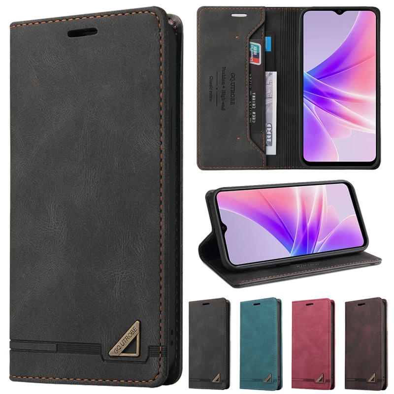 

Wallet Flip Leather Texture Case For OPPO A96 A95 A94 A77 A76 A74 A57s A56 A54 A36 A32 A16 Realme 10 9i 8i 8 Pro C30 C25Y C21Y