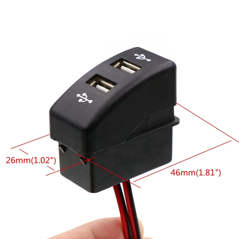 Автомобильное зарядное устройство с двумя USB-портами 5 В 2 1 А автомобильная