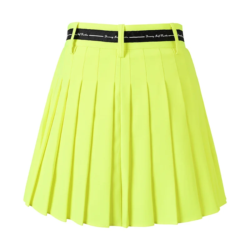 2023 Golf Skort Women Korean Pleated Skirt High Waist With Inner Shorts Safe Girl Tennis Skirts Gym Running Sports Fitness Skort
