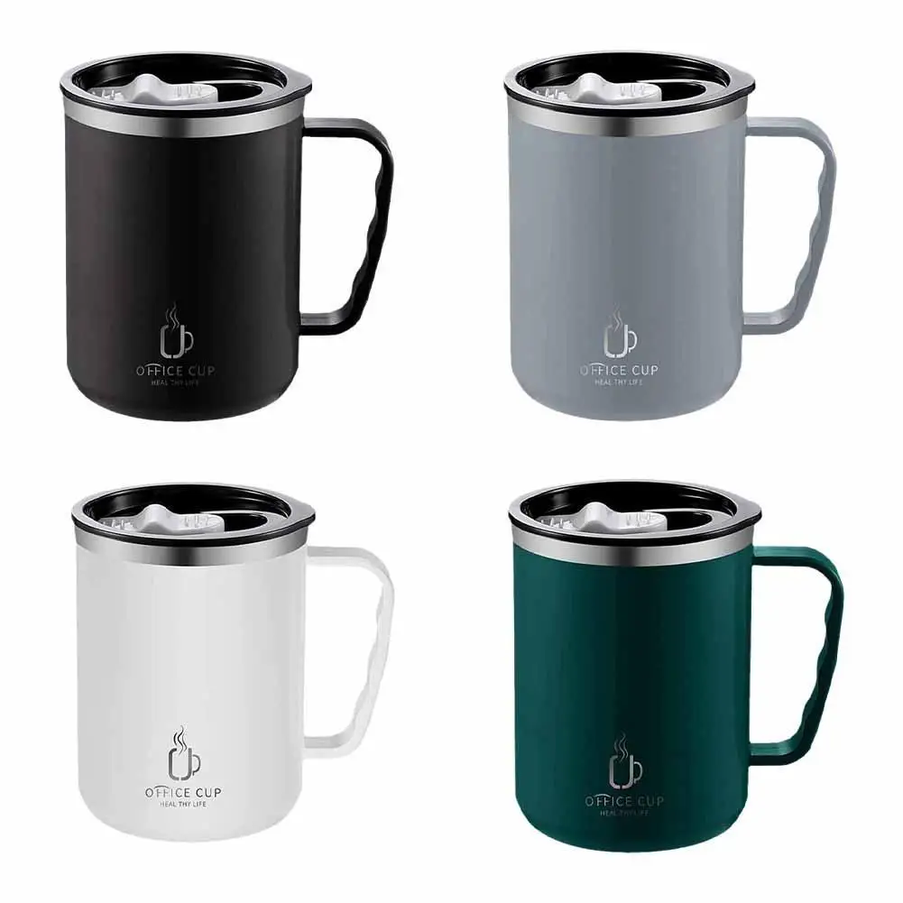 

Stainless Steel Coffee Cup Mug With Lid Insulated Coffee Mug Double Wall Coffee Tumbler With Handle Heat-resistant Drinkware