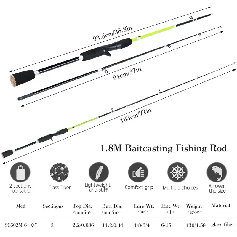 

Super Light Carbon Fiber Spinning/Casting Fishing Rod - Powerful, Durable and Quality Piece