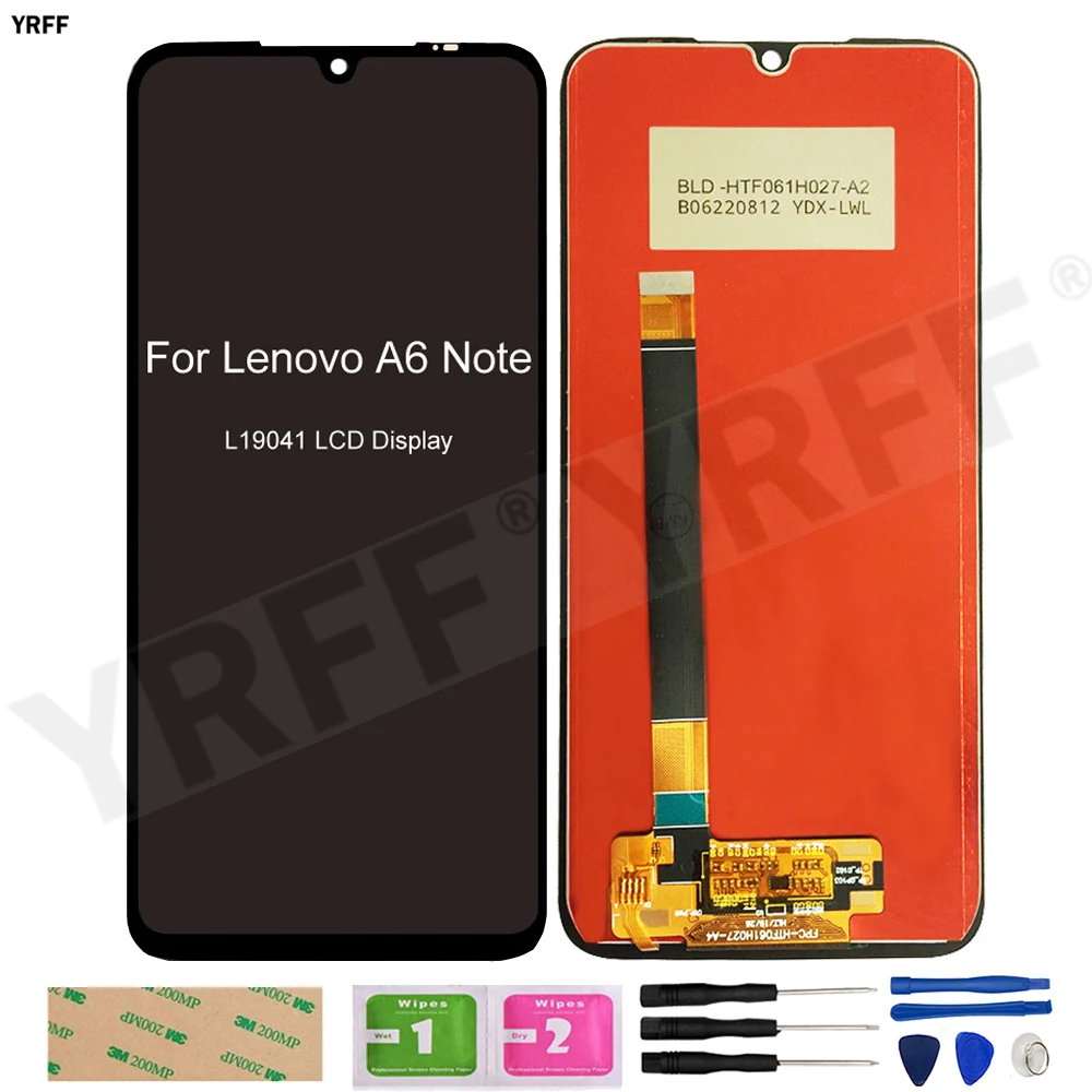 

For Lenovo A6 Note LCD Display+Touch Screen Digitizer Assembly A6 Note L19041 PAGK0027IN PAGK0027 LCD Screens Replacement+Tools