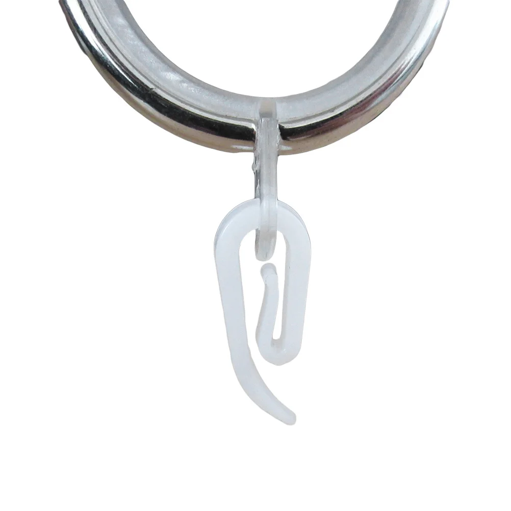 

100pcs Simple Drapery Hooks Curtain Hooks Figure 6 Clips Hooks for Curtain Door Curtain