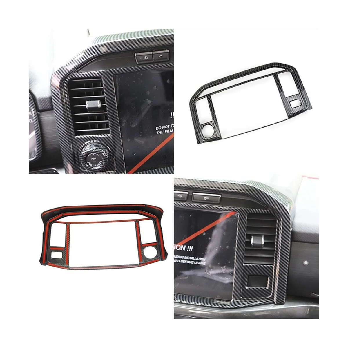 Стильная Центральная панель управления из углеродного волокна украшение рамы