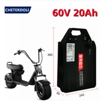 18650 rechargeable 60v 20ah li ion battery for 1000w 1500w citycoco x7 x8 x9 trolling motor lithium battery 3a charger