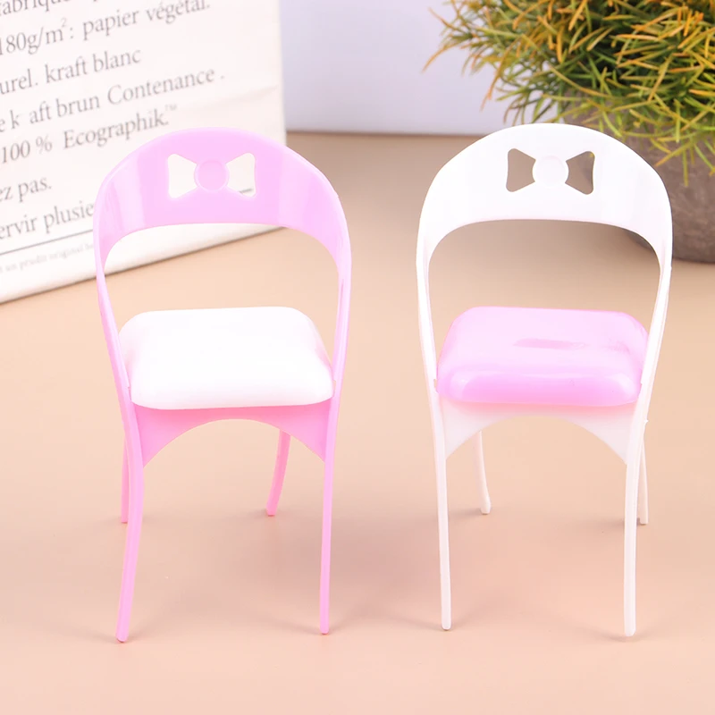 Nursery Pretend Play Toy Baby Bowknot Chair Doll Furniture F