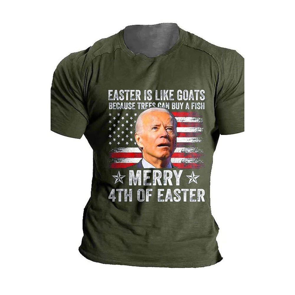 

Vintage Men's T-Shirt 3D Printed Presidential Short Sleeve T-Shirt Oversized Shirt Top T-Shirt Men's Clothing Punk Street Wear