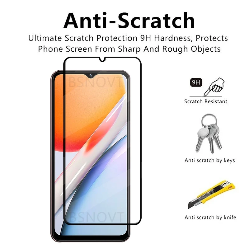 6 в 1 для Vivo Y18 стекло закаленное Защита телефона полное покрытие HD 9H защита экрана