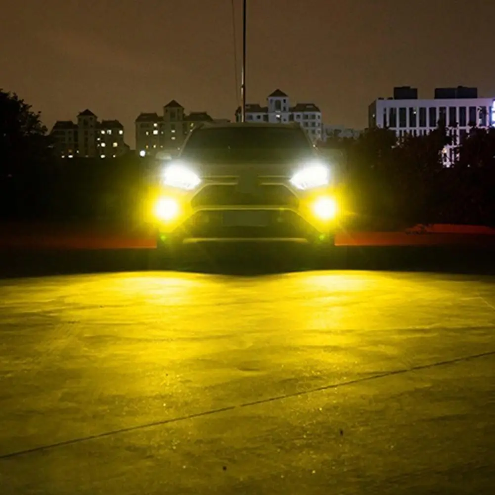 

2Pcs Dual Colors H11 H8 9006 HB4 881 H27 High Quality Auto Car Light Lamp Bulb LED Yellow Fog Anti Fog Foglamps White U7F1