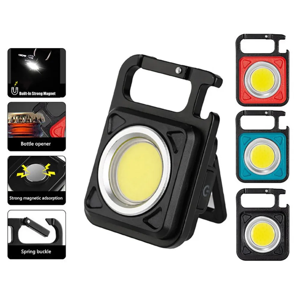

Mini LED Flashlight Portable USB Rechargeable Work Light Bright Keychain Light Small Pocket Flashlights For Outdoor #2022