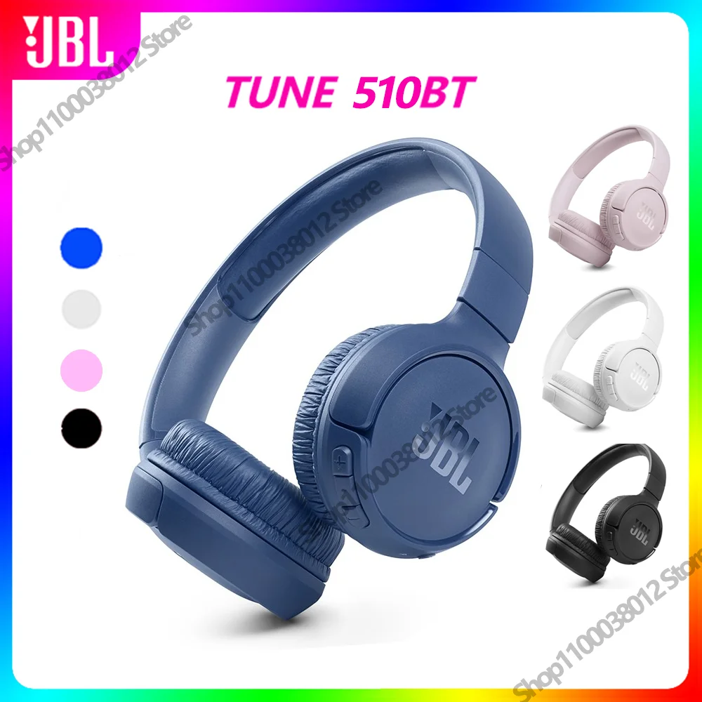 

100%Original JBL TUNE 510BT Wireless Bluetooth Headphones Music Sports Headset Boys and Girls Mobile Computer Universal