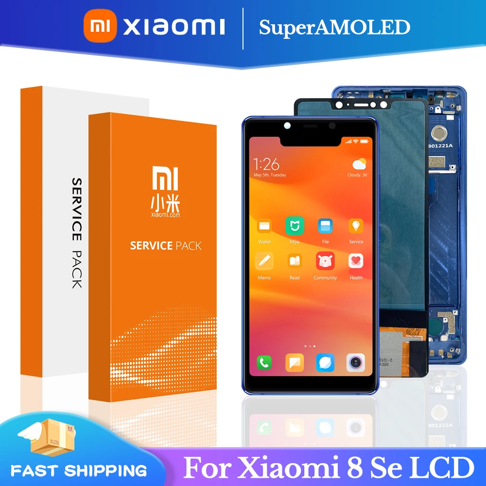 ЖК-дисплей Super AMOLED для Xiaomi Mi8 SE Mi 8 MI8SE дисплей с сенсорным экраном и дигитайзером в