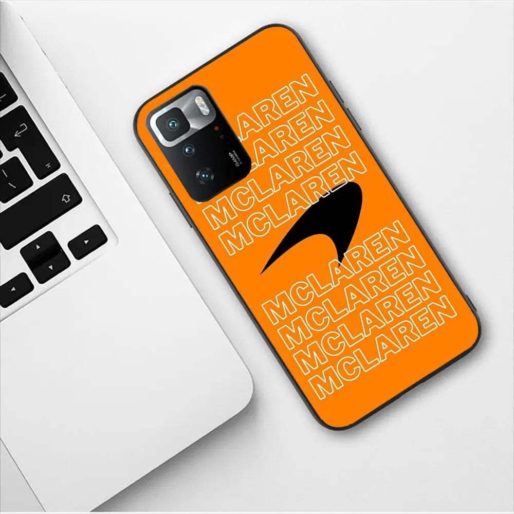 McLaren Luxury Car Logo Phone Case For Redmi 9 9A 7A 10 8A 10A 8 Note 11 10S 7 11S Plus POCO X3 Pro Luxury Design Fashion Cover