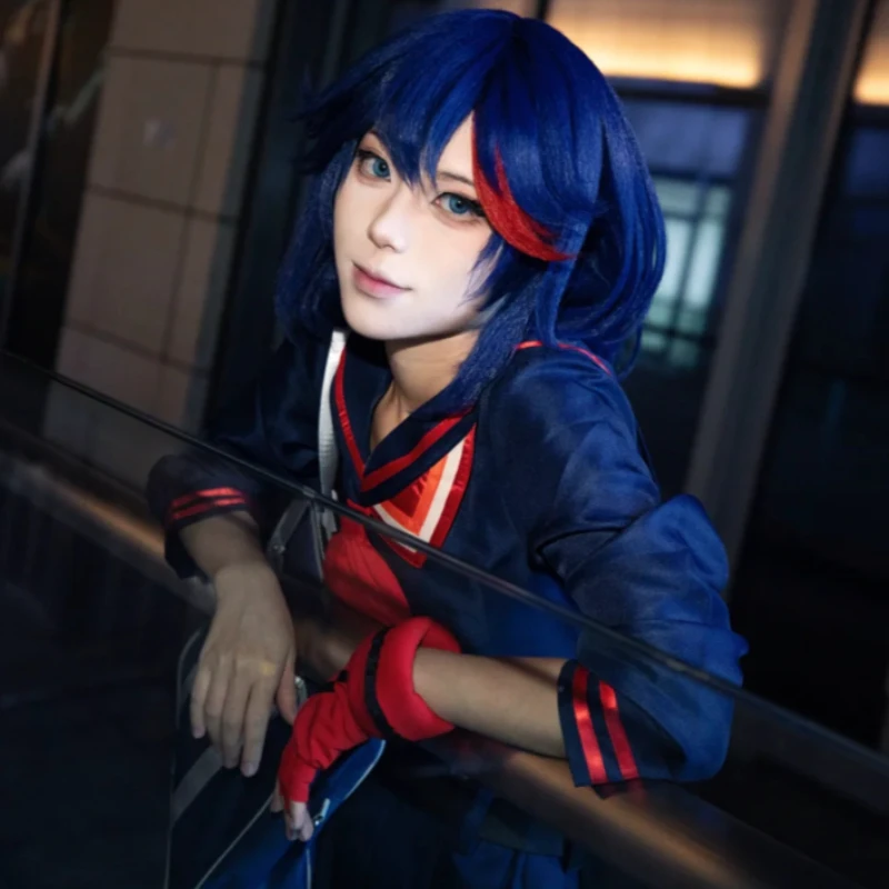 Фото Костюм для косплея Рюко Матой из аниме Kill la Kill, униформа Гоку, школьный наряд для девочек, красный матросский воротник, пояс, ботинки для женщин, на Хэллоуин №5
