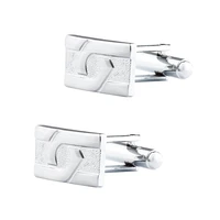 new silver color square business cufflinks mens jewelry trade luxury french cufflinks wholesale company anniversary gift