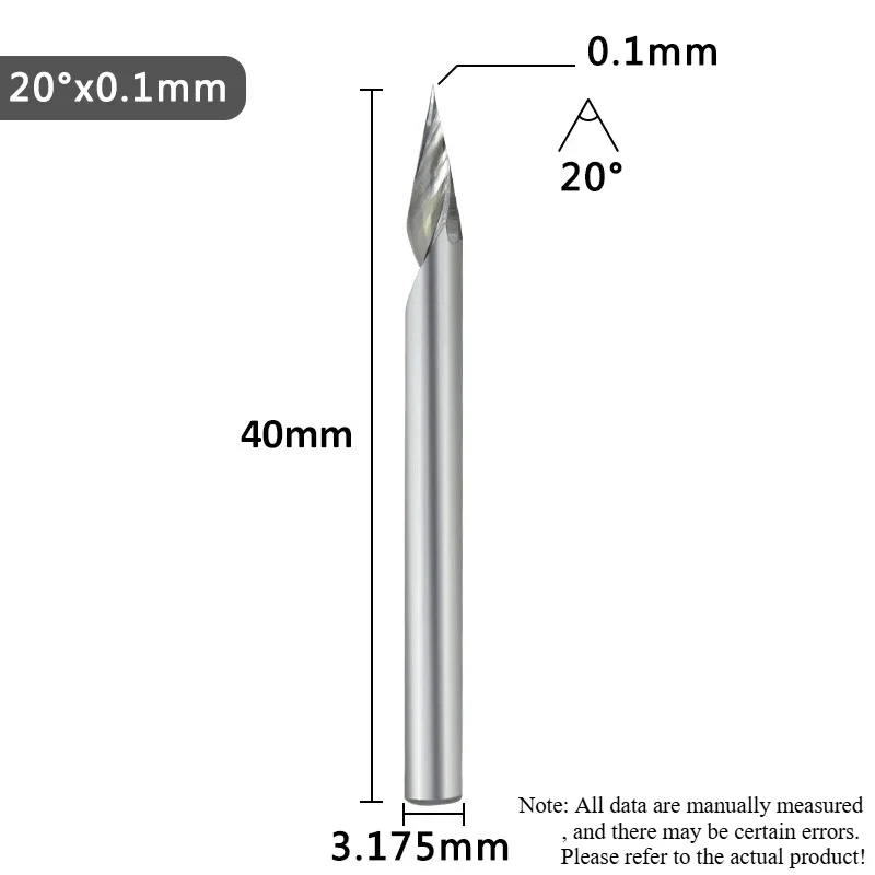 

Гравировальная бита для печатных плат, хвостовик 3,175 мм, V-образная форма, резьбовые биты 10-90 градусов, твердосплавная фреза с ЧПУ с наконечником 0,1 0,2 0,3 мм, 3D фреза