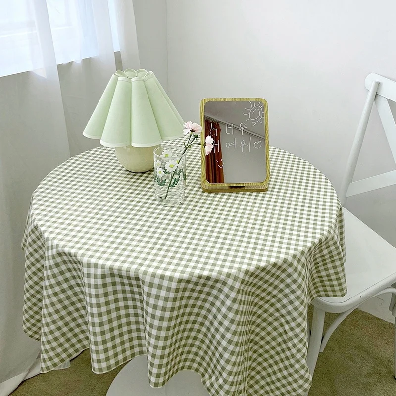 

Korean Plaid Tablecloth Washable Rectangular Table Cloth Ins Protector for Office Desk Simple Wddding Party Table Cover 식탁보