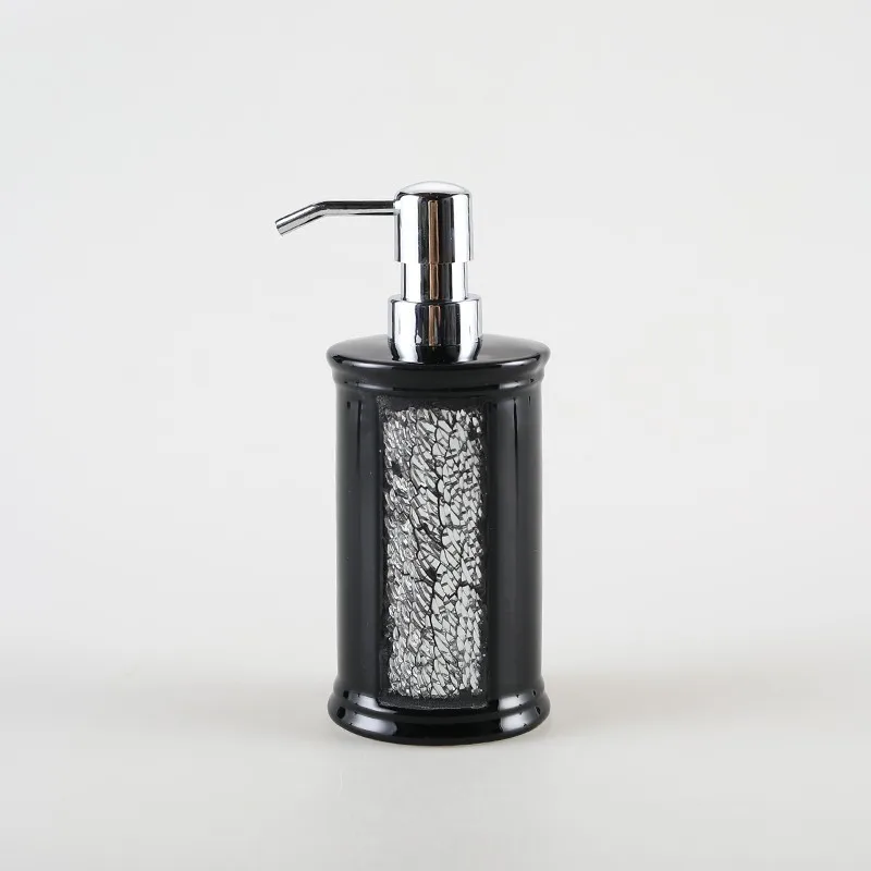 

420ml Black Soap Liquid Dispenser Ceramic Lotion Pump Bottle Liquid Dispenser Bathroom Washing Room Decorations