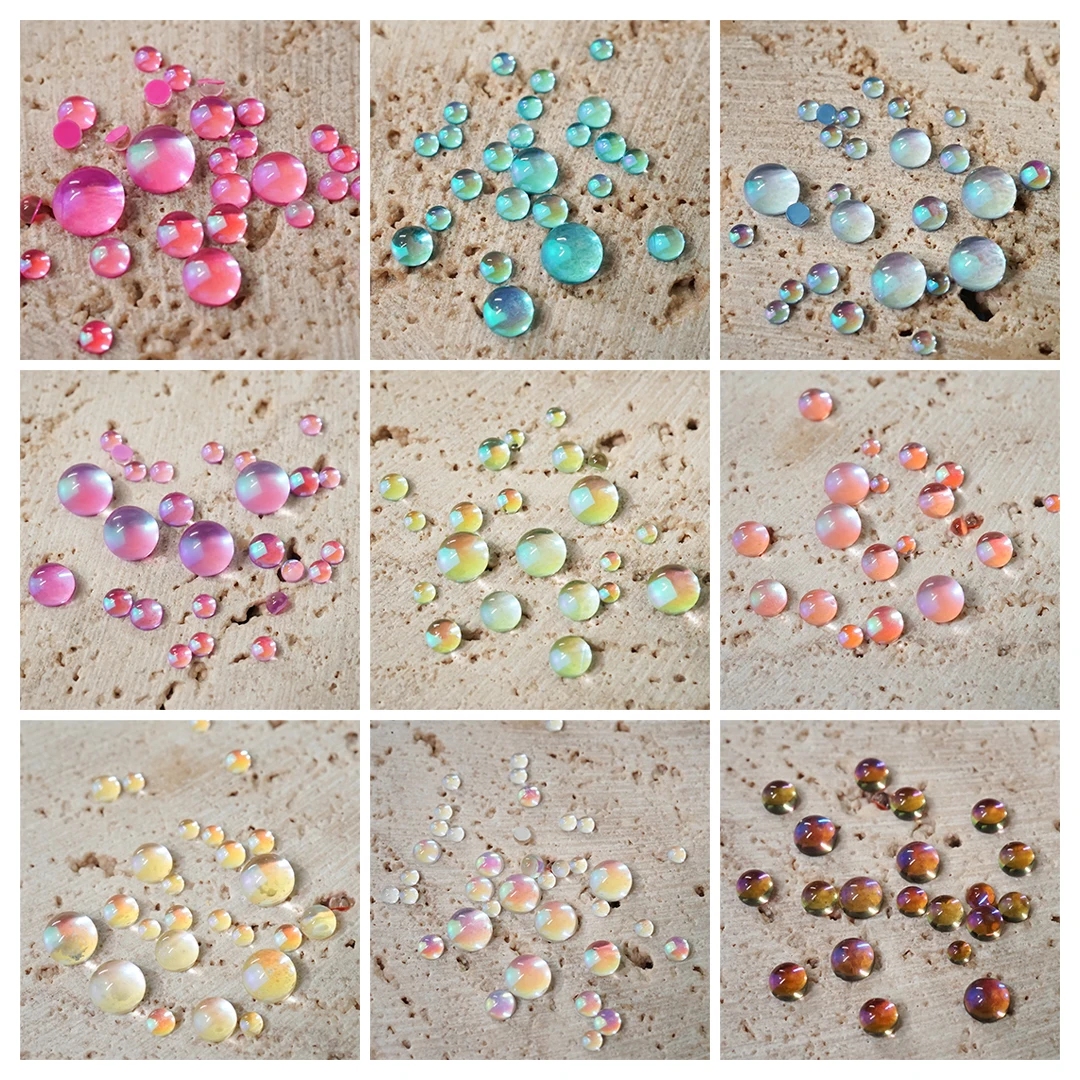 Candy Color Caviar Decor Parts Nail Art Design Mix Size Mermaid Beads Luxious Shiny Gems Flatback Rhinestones Wrap Nail Charms images - 6