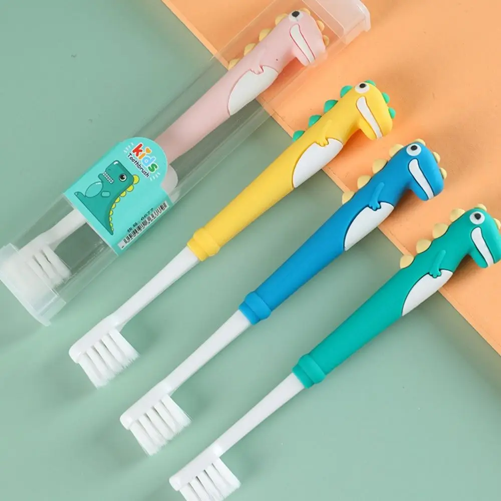 

1Pcs Children Soft-bristled Toothbrush 2-12 Years Old Cartoon Dinosaur Soft Bristle Kids Oral Hygiene Health Care Fits Gums